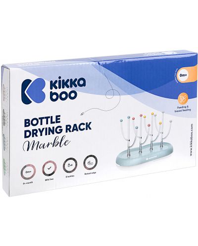 Сушилник за шишета и биберони KikkaBoo - Marble, Beige - 3