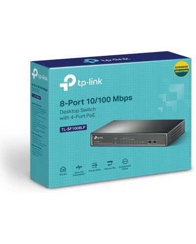 Суич TP-Link - TL-SF1008LP, 8 порта, черен - 2