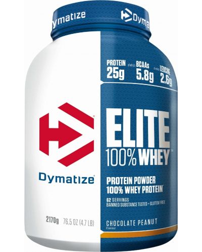 Elite 100% Whey, chocolate peanut, 2170 g, Dymatize - 1