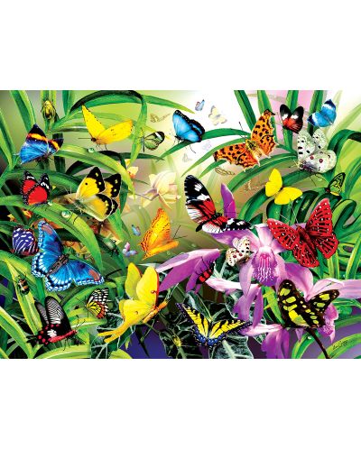 Пъзел SunsOut от 1000 части - Тропически пеперуди, Лори Шори - 1