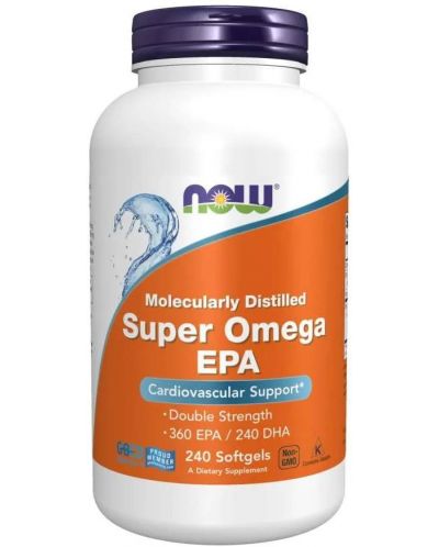 Super Omega EPA, 240 гел капсули, Now - 1