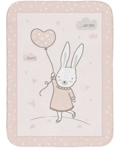 Супер меко бебешко одеяло KikkaBoo - Rabbits in Love, 110 x 140 cm - 1
