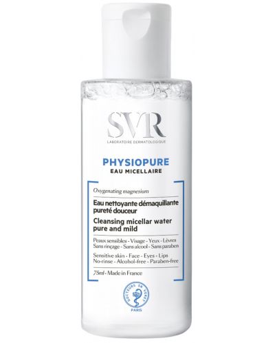 SVR Physiopure Почистваща мицеларна вода за лице, 75 ml - 1