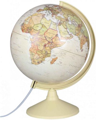 Светещ глобус - Политическа карта с антична визия, 30 cm - 1
