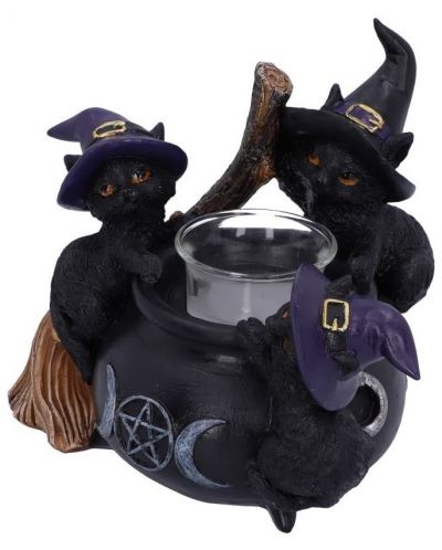 Свещник Nemesis Now Adult: Gothic - Familiar Cauldron, 12 cm - 2