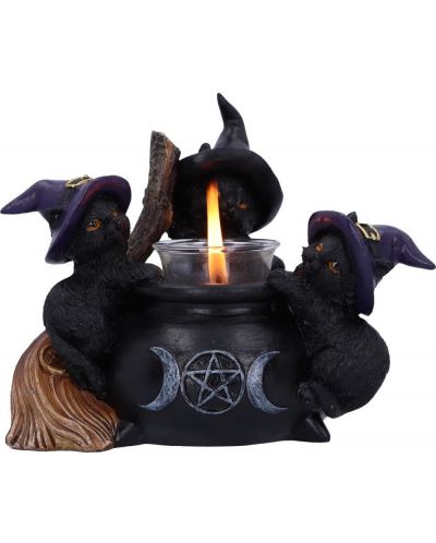 Свещник Nemesis Now Adult: Gothic - Familiar Cauldron, 12 cm - 6