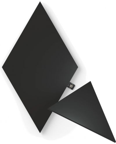 Светлинен панел Nanoleaf - Shapes Black Triangles Expansion Pack, черен - 1
