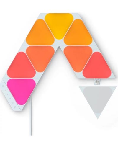 Светлинни панели Nanoleaf - Shapes Triangles Mini Starter, 9 броя, бели - 2