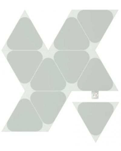 Светлинни панели Nanoleaf - Shapes Triangles Mini Expansion, 10 броя, бели - 4