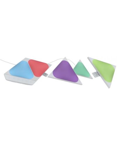 Светлинни панели Nanoleaf - Shapes Triangles Mini Starter, 5 броя, бели - 2