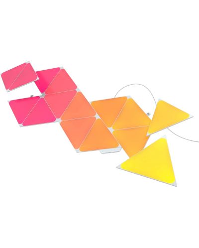 Светлинни панели Nanoleaf - Shapes Triangles Starter, 15 броя, бели - 1