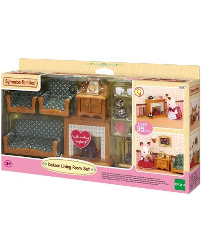 Комплект фигурки Sylvanian Families Furniture - Луксозно обзавеждане за всекидневна - 1