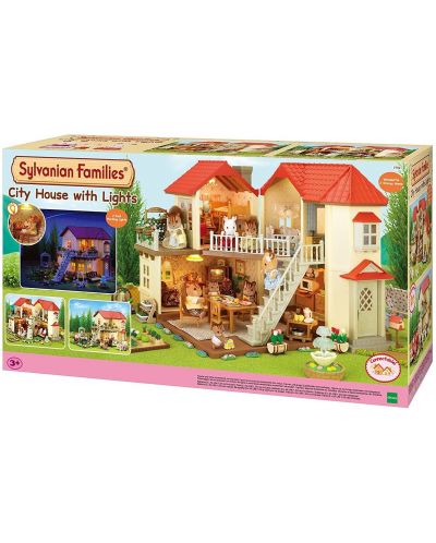 Игрален комплект Sylvanian Families Homes - Градска къща, със светлини - 1