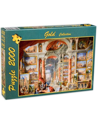 Пъзел Gold Puzzle от 2000 части - Съвременен Рим - 2
