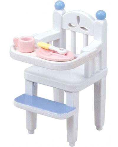 Фигурка за игра Sylvanian Families Furniture - Бебешко столче за хранене, бяло - 4