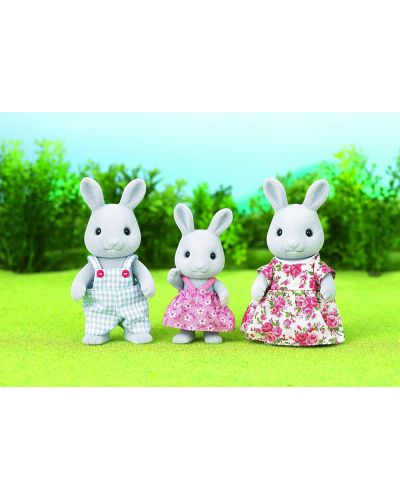Комплект фигурки Sylvanian Families - Семейство зайчета, сиви - 2