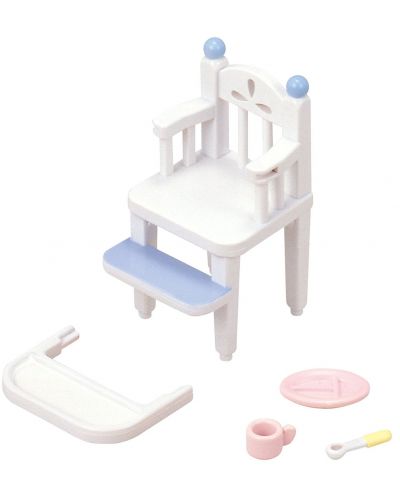 Фигурка за игра Sylvanian Families Furniture - Бебешко столче за хранене, бяло - 3