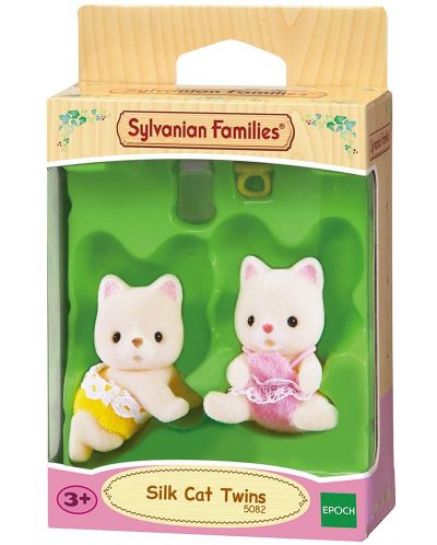 Комплект фигурки Sylvanian Families - Близнаци котета, Silk - 1