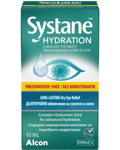 Systane Hydration Капки за очи, без консерванти, 10 ml, Alcon - 1