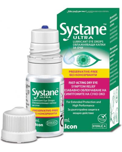 Systane Ultra Капки за очи, без консерванти, 10 ml, Alcon - 1