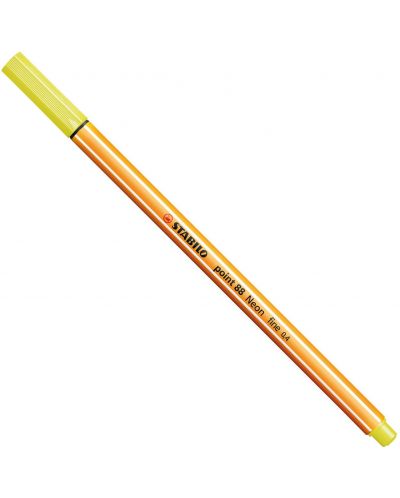 Тънкописец Stabilo Point 88 - неоново жълт, 0.4 mm - 4