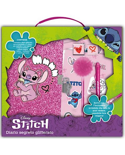 Таен дневник Disney - Stitch, с блестящи корици и невидима химикалка - 1
