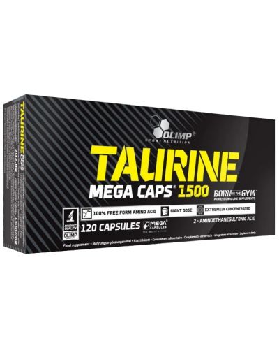 Taurine Mega Caps, 1500 mg, 120 капсули, Olimp - 1