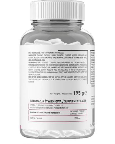 Taurine, 1500 mg, 120 капсули, OstroVit - 2
