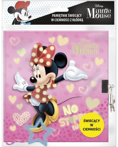 Таен дневник Derform Disney - Minnie Mouse, светещ - 1