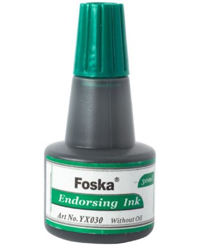 Тампонно мастило Foska - 30 ml, зелено - 1