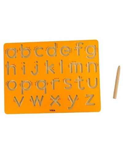 Тактилна дъска VigaToys - За изписване на малки букви - 1