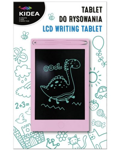 Таблет за рисуване Kidea - LCD дисплей, розов - 3