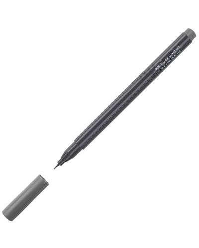 Тънкописец Faber-Castell Grip - Сив, 0.4 mm - 1