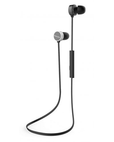 Безжични слушалки Philips - UpBeat TAUN102BK, черни - 1