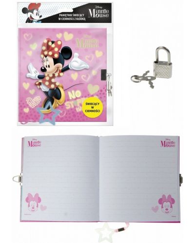 Таен дневник Derform Disney - Minnie Mouse, светещ - 2