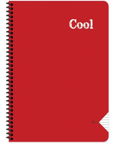 Тетрадка със спирала Keskin Color Cool - А4, 72 листа, широки редове, асортимент - 3