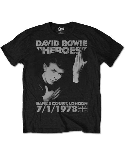 Тениска Rock Off David Bowie - Heroes Earls Court - 1