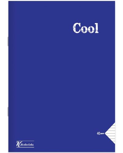 Тетрадка Keskin Color Cool - А4, 80 листа, широки редове, асортимент - 6