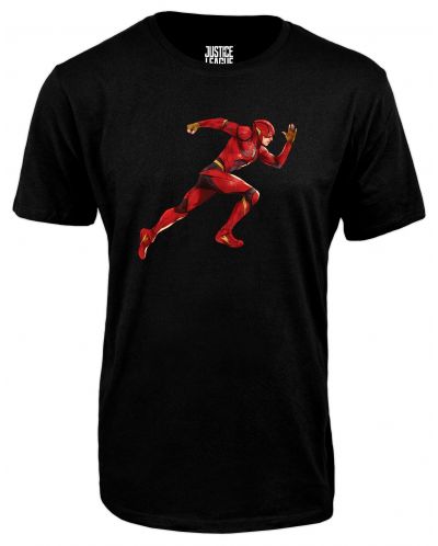 Тениска Justice League - Super hero - The Flash, черна - 1