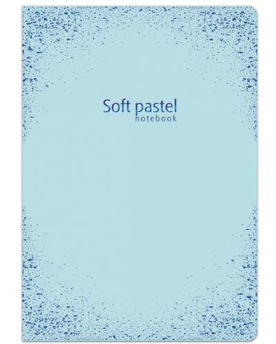 Тетрадка Lastva Soft Pastel - А4, 52 листа, широки редове, с ляво поле, асортимент - 1