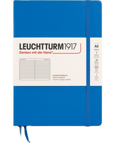 Тефтер Leuchtturm1917 New Colours - А5, линиран, Sky, твърди корици - 1