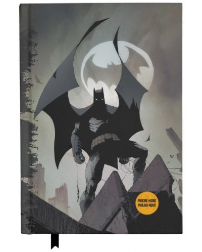 Тефтер SD Toys DC Comics: Batman - Bat Signal, светещ - 1