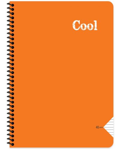Тетрадка със спирала Keskin Color Cool - А4, 72 листа, широки редове, асортимент - 8