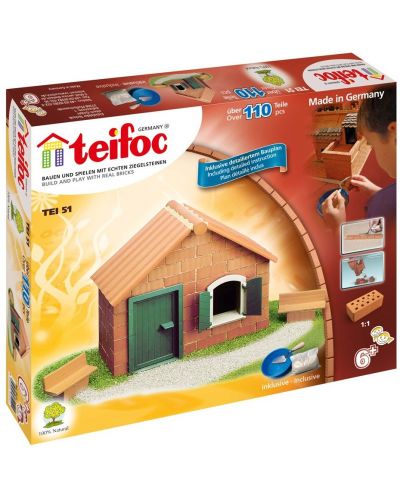 Творчески конструктор Teifoc - Комплект за начинаещи – лятна къща - 1
