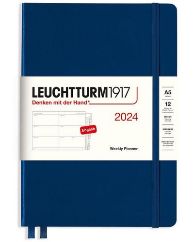 Тефтер Leuchtturm1917 Weekly Planner - A5, тъмносин 2024 - 1