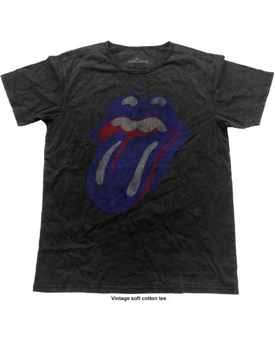Тениска Rock Off The Rolling Stones Fashion - Blue & Lonesome Tongue - 1