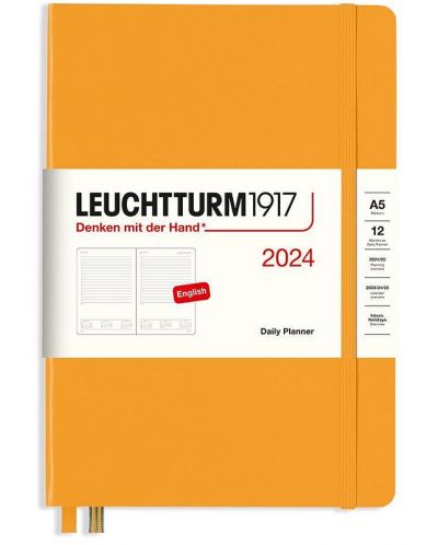 Тефтер Leuchtturm1917 Daily Planner - А5, оранжев, 2024 - 1