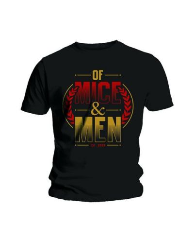 Тениска Rock Off Of Mice & Men - Wreath Red & Gold - 1