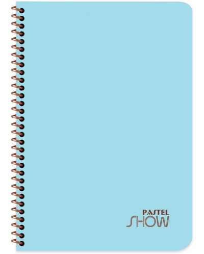 Ученическа тетрадка със спирала Keskin Color Pastel Show - А5, 72 листа, широки редове, асортимент - 4