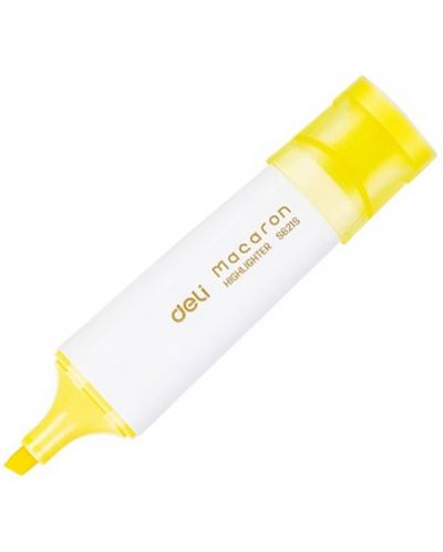 Текст маркер Deli Macaron - ES621S, пастелно жълто - 2